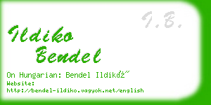 ildiko bendel business card